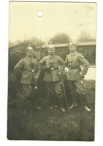 German Army, Deutsches Heer, Foto AK,  Offiziere mit Pickelhaube , 6032