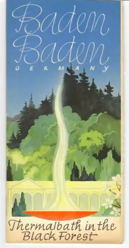 Reiseprospekt Baden-Baden Thermalbath in the Black Forest, 1930er Jahre, 537