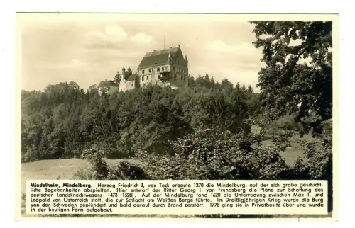 AK Mindelheim, Mindelburg, mit Text, 11634
