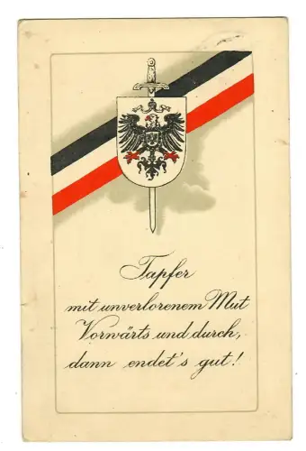 WW1,1. WK AK , Kriegsgedenk-Postkarte  1915, Wappen des Deutschen Reiches, 11970