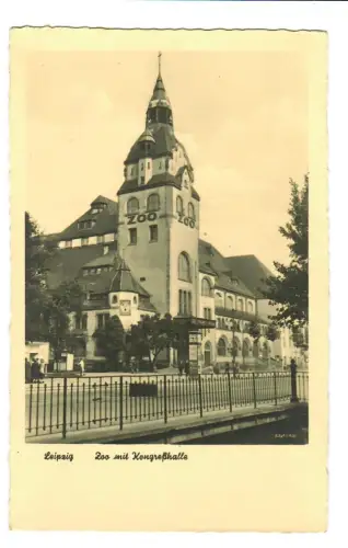 AK Leipzig, Zoo mit Kongreßhalle, 11074