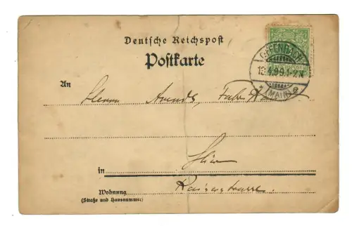 Ganzsache AK, Postkarte Offenbach 1899, Jagdgesellschaft, 12000