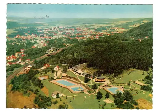 AK Bad Kissingen, Terassenschwimmbad, Luftaufnahme, 12052