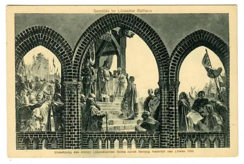 AK Lübeck, Einsetzung des ersten Rates durch Herzog Heinrich den Löwen, 11234