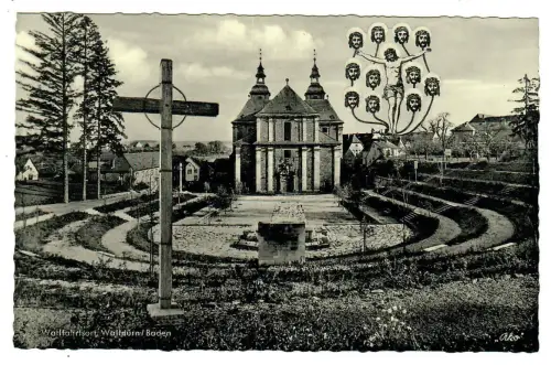 AK Walldürn, Wallfahrtsplatz mit Basilika, 10657
