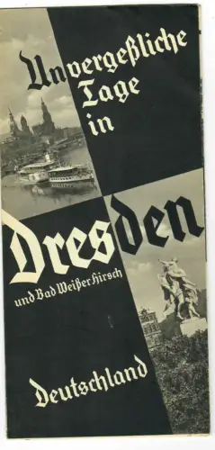 Reiseprospekt Dresden, „Kurort Weißer Hirsch“, Sachsen 1920er Jahre, 507