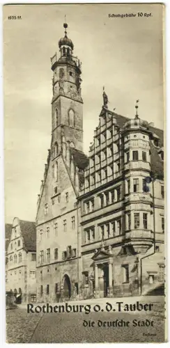 Reiseprospekt Rothenburg o. d. Tauber, Bayern, 1935, 489