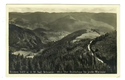 AK Belchen, Blick vom Belchen ins Kleine Wiesental, 12099