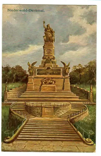 AK Rüdesheim, Niederwald- Denkmal auf dem Nierderwald, 11069