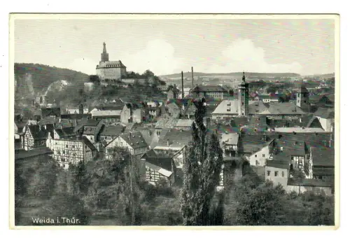 AK Weida, Teilansicht Altstadt, 12095