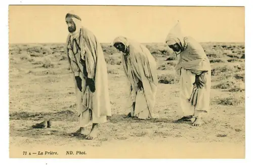 AK Nomaden beim Gebet, Wüste Nordafrika, 10269