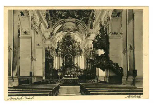 AK Amorbach, Abteikirche, Blick auf Hochaltar, 11532