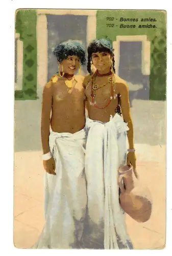 AK  Nordafrika, zwei arabische Mädchen, Freundinnen, 20093