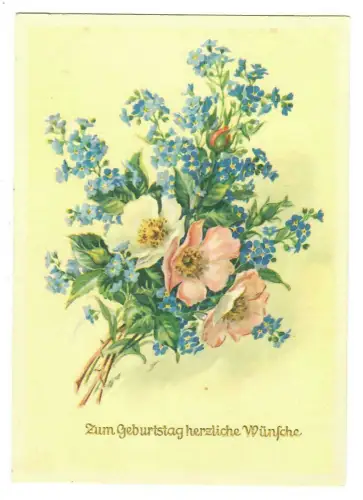 AK Geburtstag: Zum Geburtstag herzliche Wünsche, Blumenstrauß, 20060