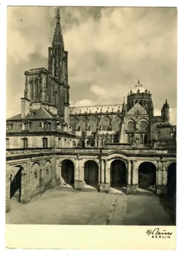 AK Straßburg, Münster und Portal des Rohan-Schloßes, 10874