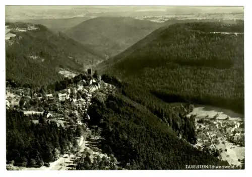AK Zavelstein , Panorama, Fliegeraufnahme - 10458