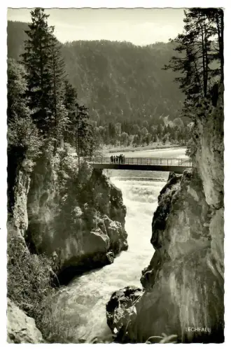 AK Füssen, Lechfall mit Maxsteg, 10348