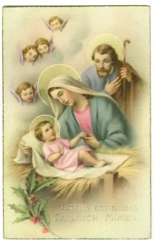 AK Weihnachten, Maria Josef Jesuskind Engel - Christus Geburt - 20127