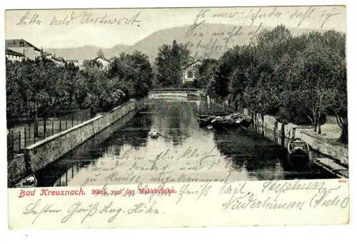 AK Bad Kreuznach, Blick von der Nahebrücke, 11320