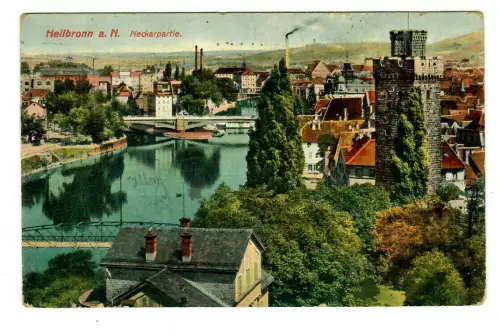 AK Heilbronn a. N. - Neckarpartie - 1918 ,10100