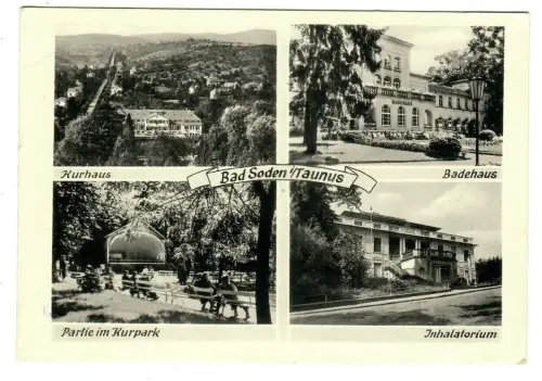 AK Bad Soden i. Taunus, Kurhaus, Badehaus, Inhalatorium, 10819