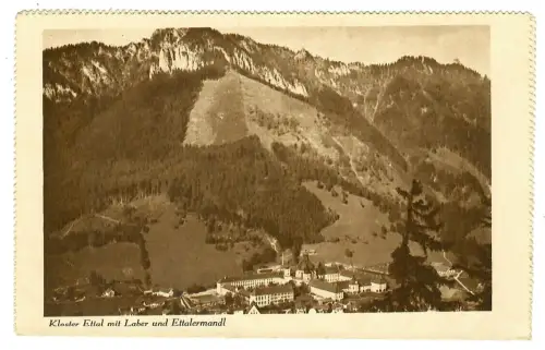 AK Kloster Ettal mit Laber und Ettalermandl, 10707