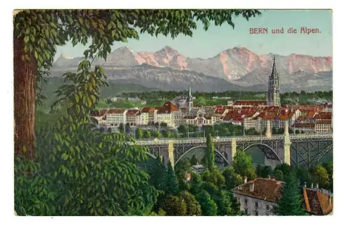 AK Bern und die Alpen, Panorama, 10218