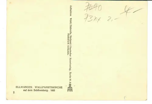 AK Ellwangen, Wallfahrtskirche, 11647