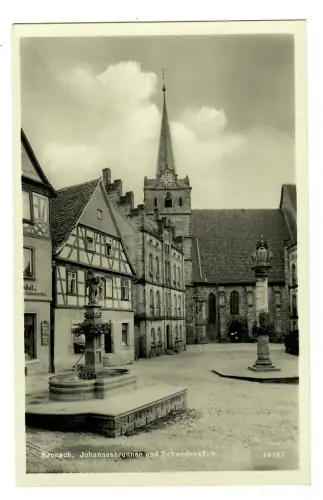 AK Kronach, Johannesbrunnen, Schwedensäule, 11729