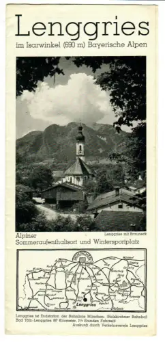 Reiseprospekt Lenggries, Bad Tölz,  im Isarwinkel, Bayern, 1930er Jahre, 509