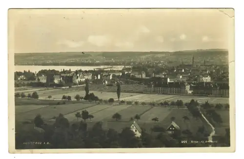 AK Konstanz, Teilansicht mit Bodensee, 12185
