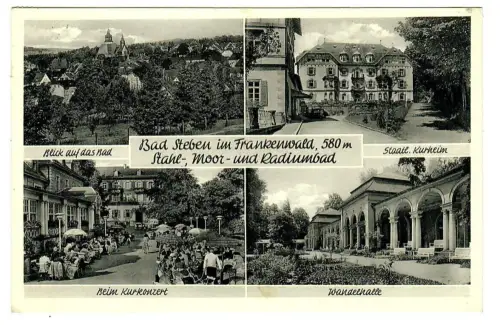 AK Bad Steben, Staatl. Kurheim, Kurkonzert, Wandelhalle, 10680