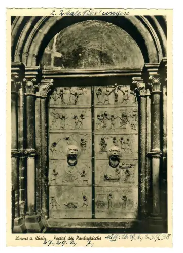 AK Worms, Portal der Pauluskirche, 11496
