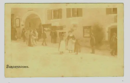 AK Postkarte Weltpostverein - Berchtesgaden, Flanieren auf der Strasse, 10016
