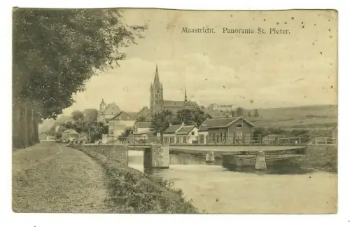 AK Maastricht Panorama St. Pieter -Holland/Niederlande 1. WK, beschnitten, 10105