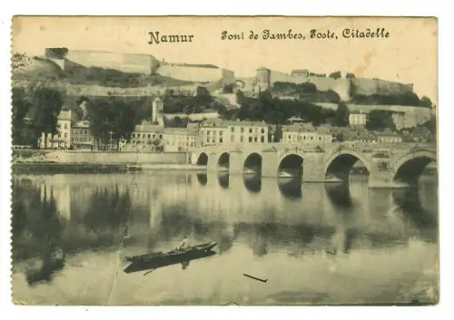 AK Namur - Pont de Jambes, Poste, Citadelle - Belgien 1. WK 1917, 101131