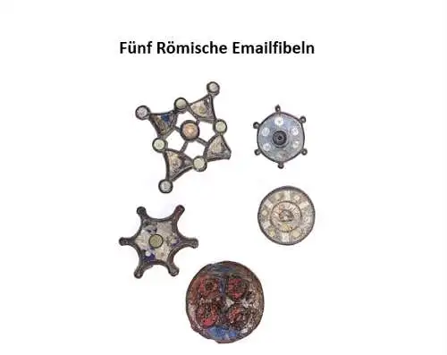 Fünf Römische Emailfibeln