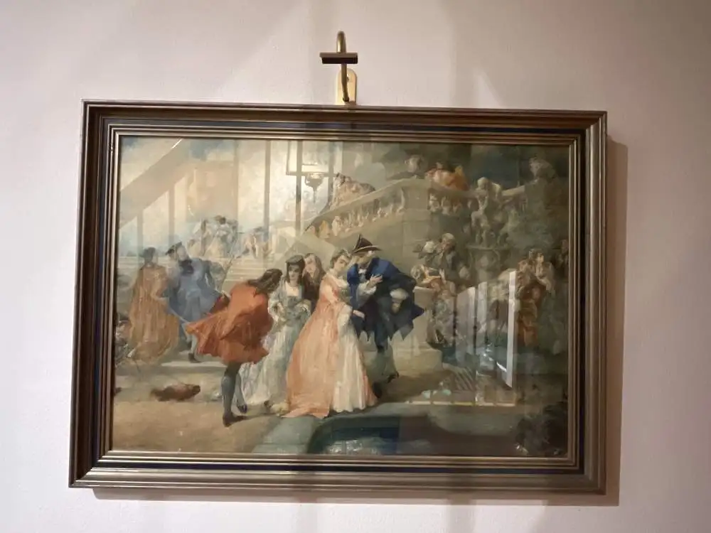 Original Goache Aquarell von Edmundo Morin aus 1854 im Stil des Historismus 12