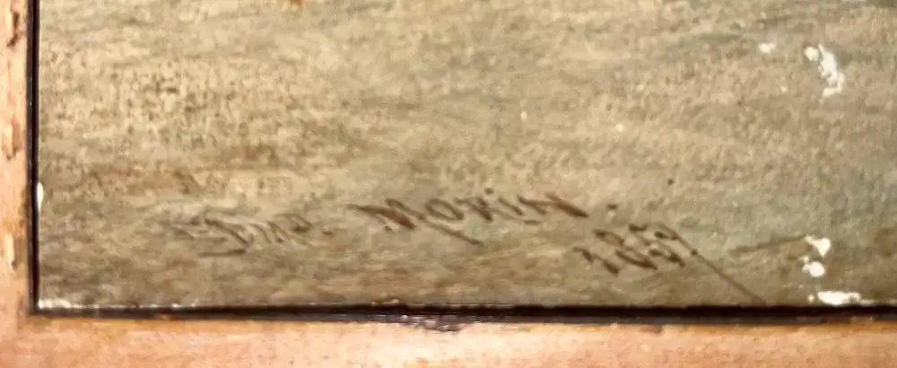 Original Goache Aquarell von Edmundo Morin aus 1854 im Stil des Historismus 3