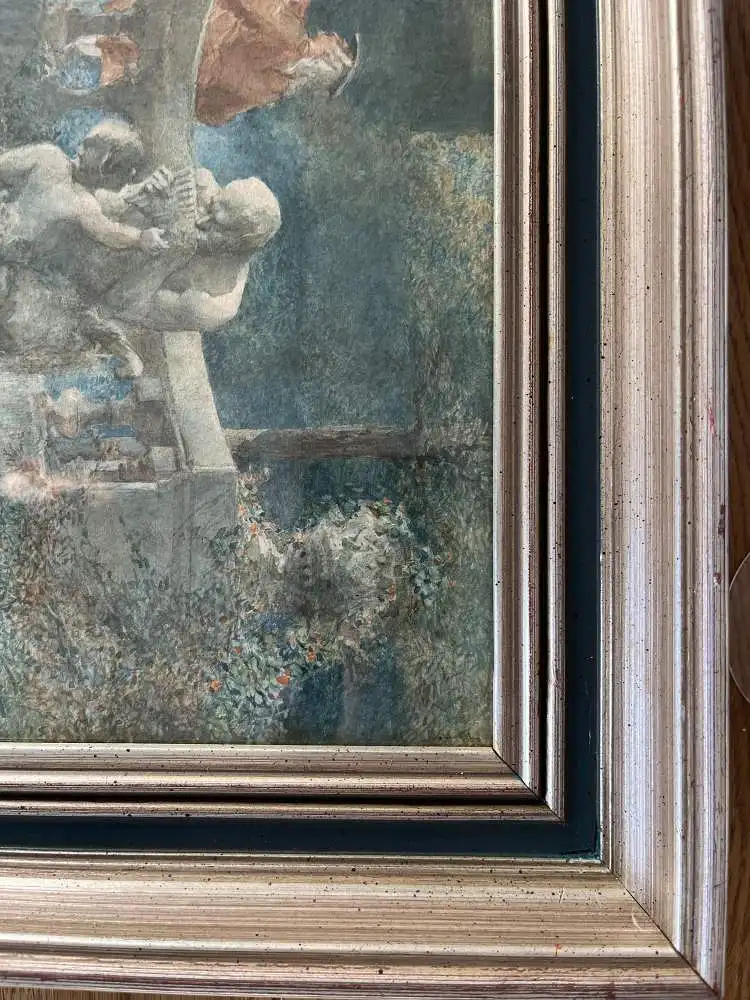 Original Goache Aquarell von Edmundo Morin aus 1854 im Stil des Historismus 9