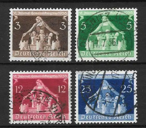 Deutsches Reich 1936 Nr 617 - 620 Gebraucht