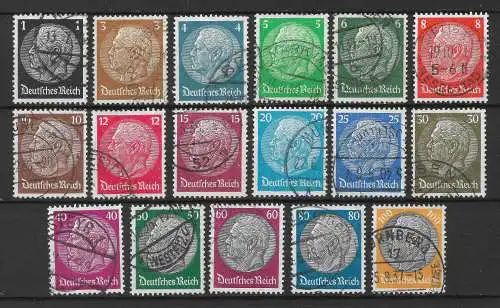 Deutsches Reich 1933 Nr 512 - 528 Gebraucht