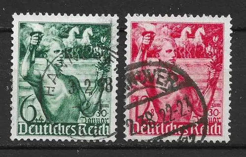 Deutsches Reich 1938 Nr 660 - 661 Gebraucht