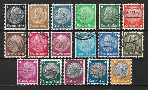 Deutsches Reich 1933 Nr 512 - 528 Gebraucht