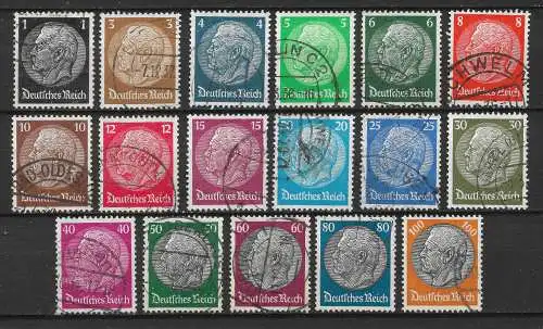 Deutsches Reich 1933 Nr 512 - 528 Gebraucht