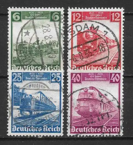 Deutsches Reich 1935 Nr 580 - 583 Gebraucht
