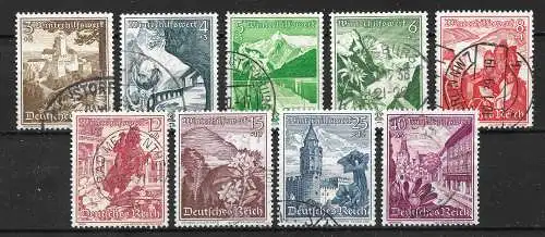 Deutsches Reich 1938 Nr 675 - 683 Gebraucht