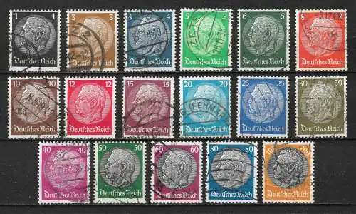 Deutsches Reich 1933 Nr 512 - 528 Gebraucht