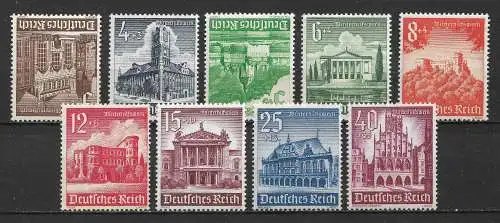 Deutsches Reich 1940 Nr 751 - 759 Postfrisch / **