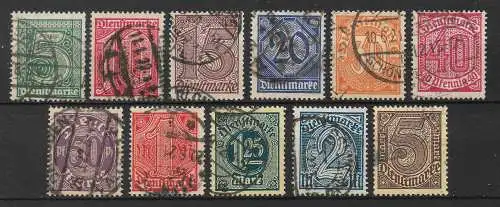Deutsches Reich 1920 Nr 23 - 33 Gebraucht